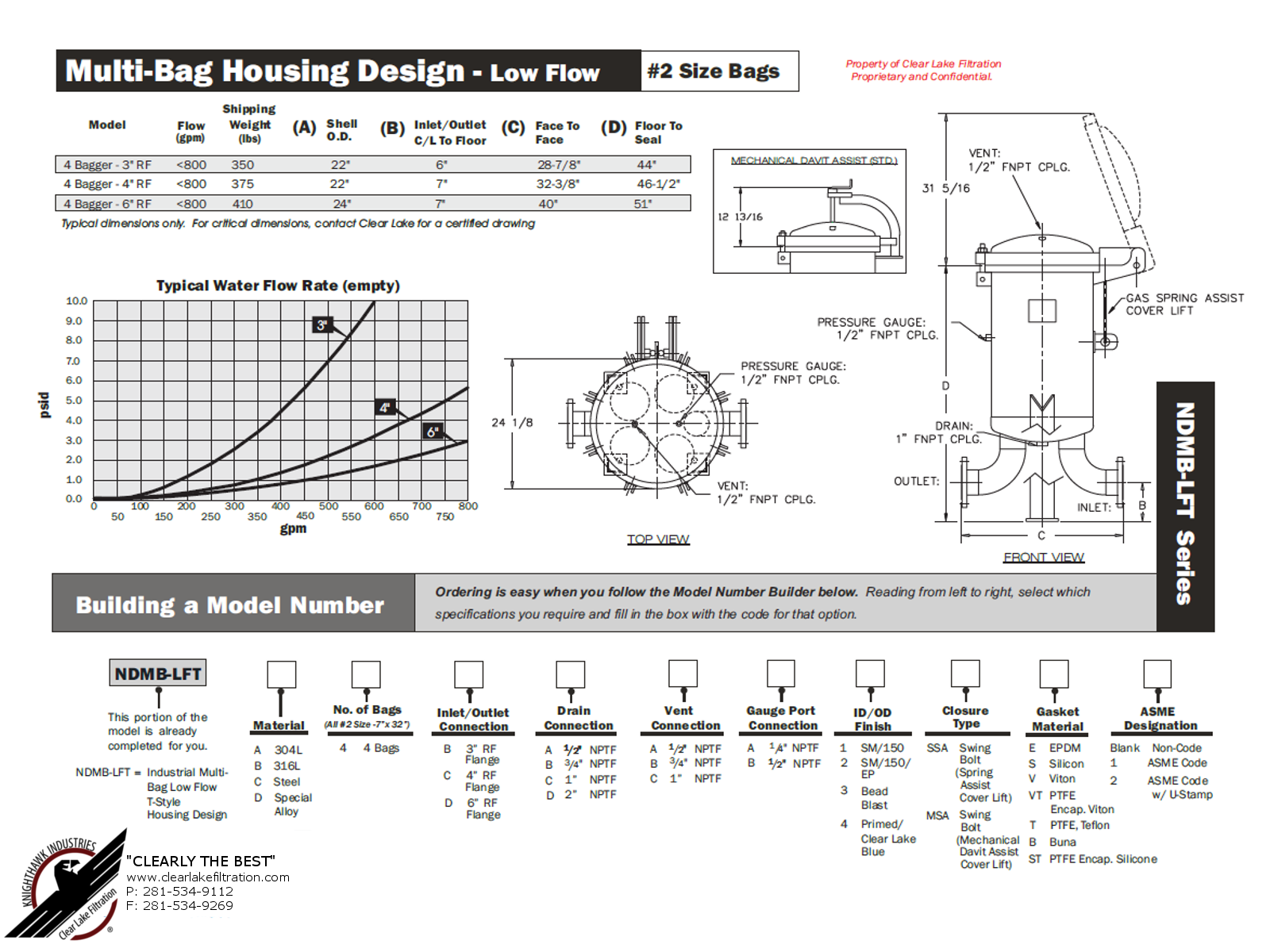 Multi-Bag(4), Low Flow, T-Style