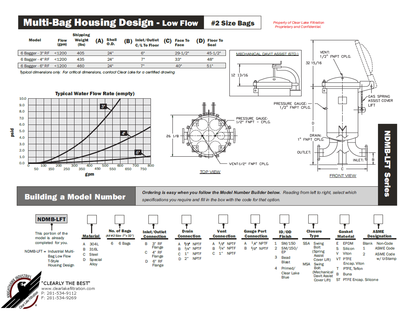 Multi-Bag(6), Low Flow, T-Style