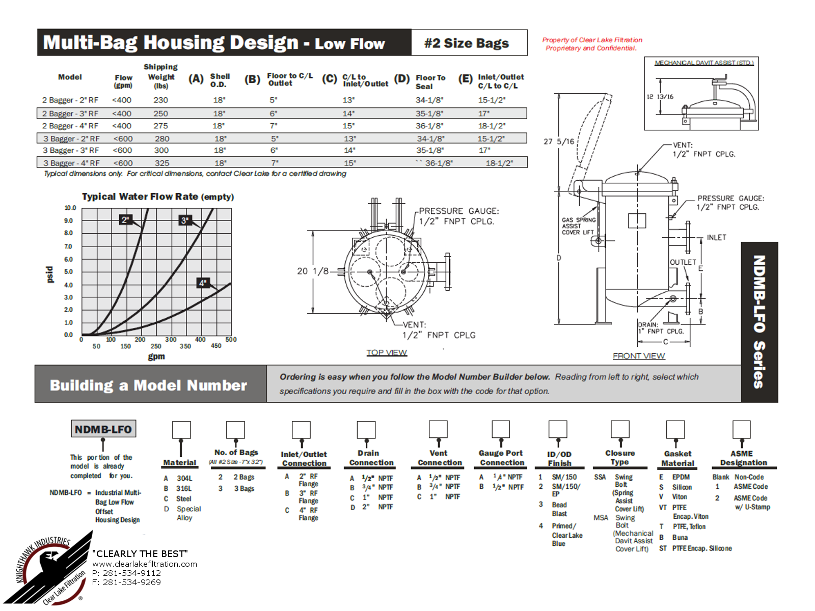 Multi-Bag, Low Flow, Side In/Out