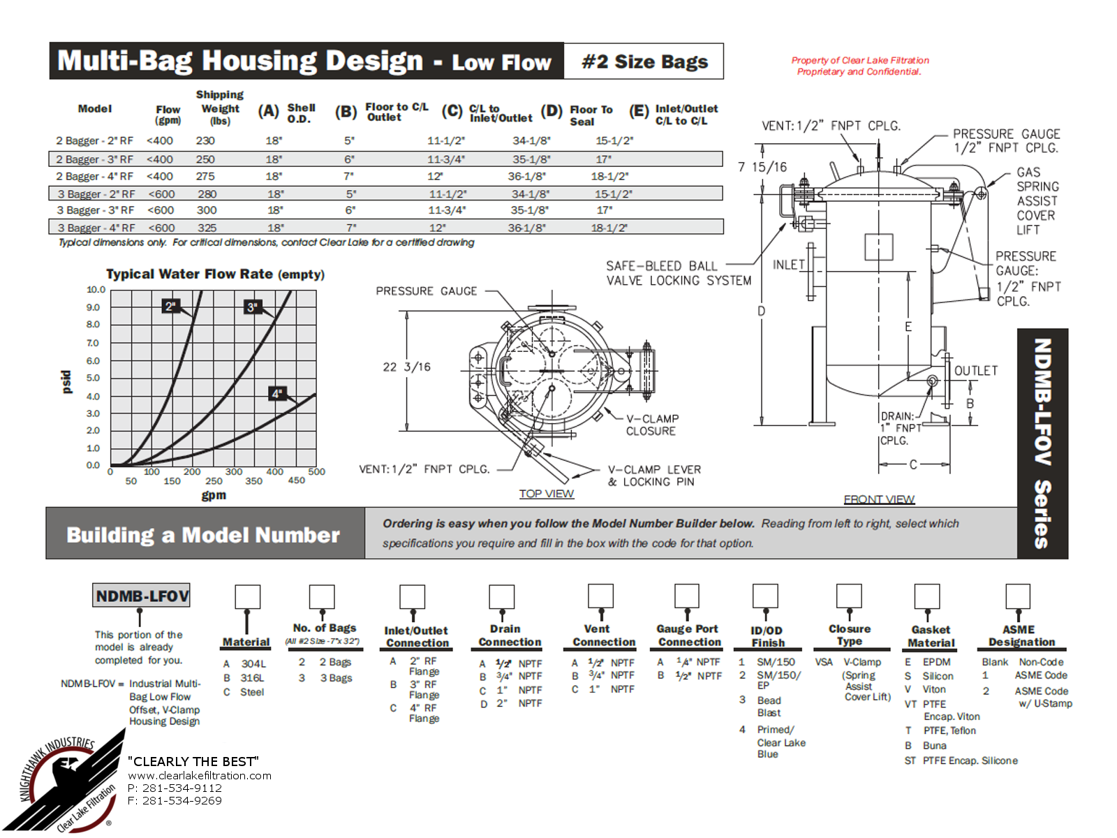 Multi-Bag, Low Flow, Side In/Out, V-Band