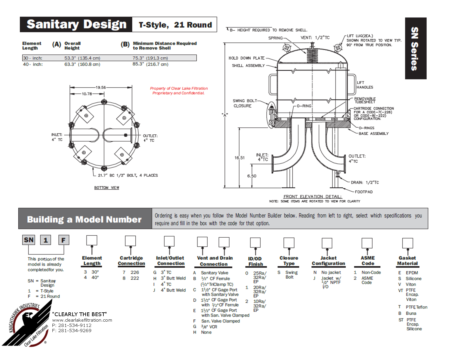Sanitary T-Style 21 Round